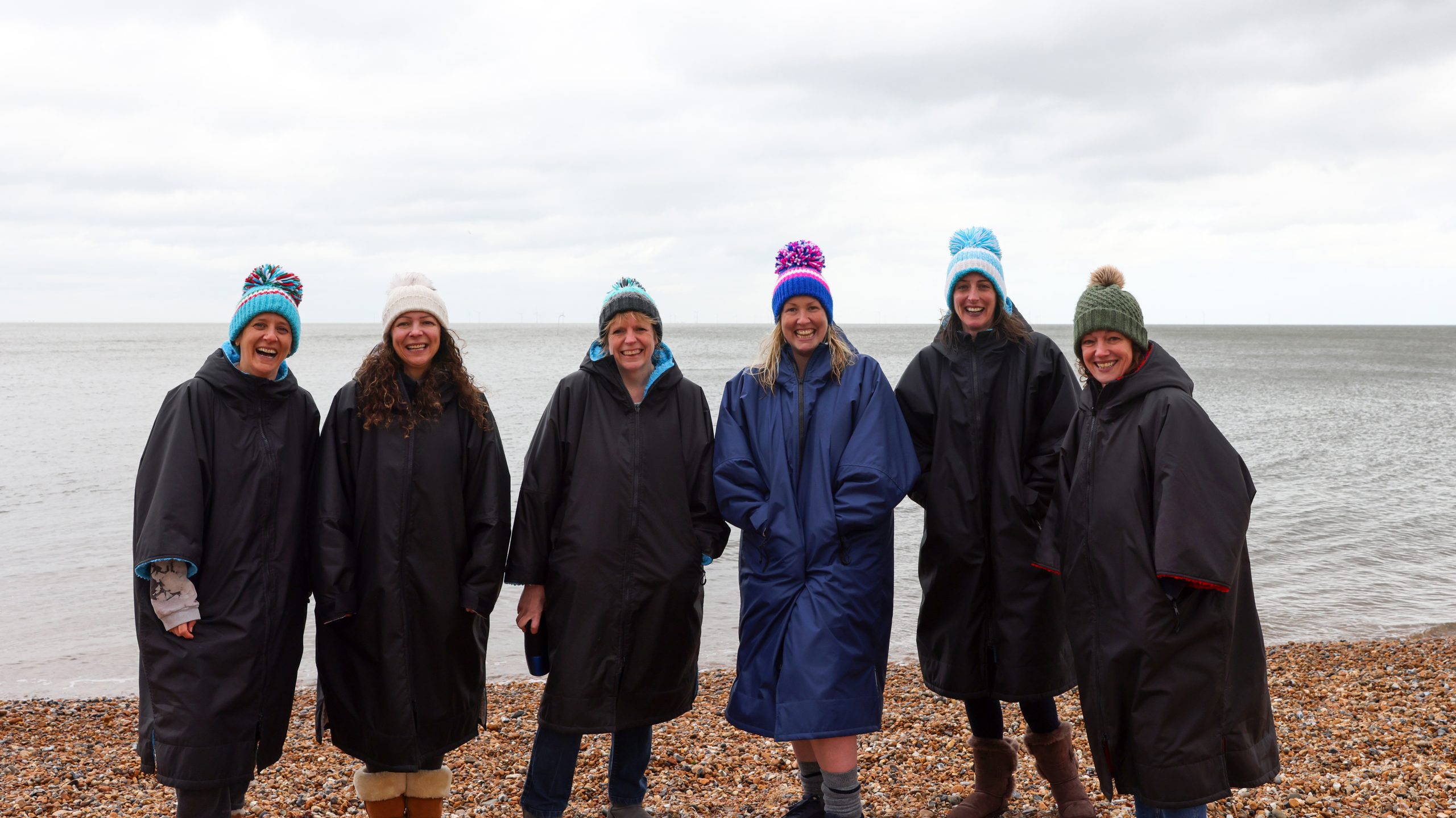 A group of open water swimmers