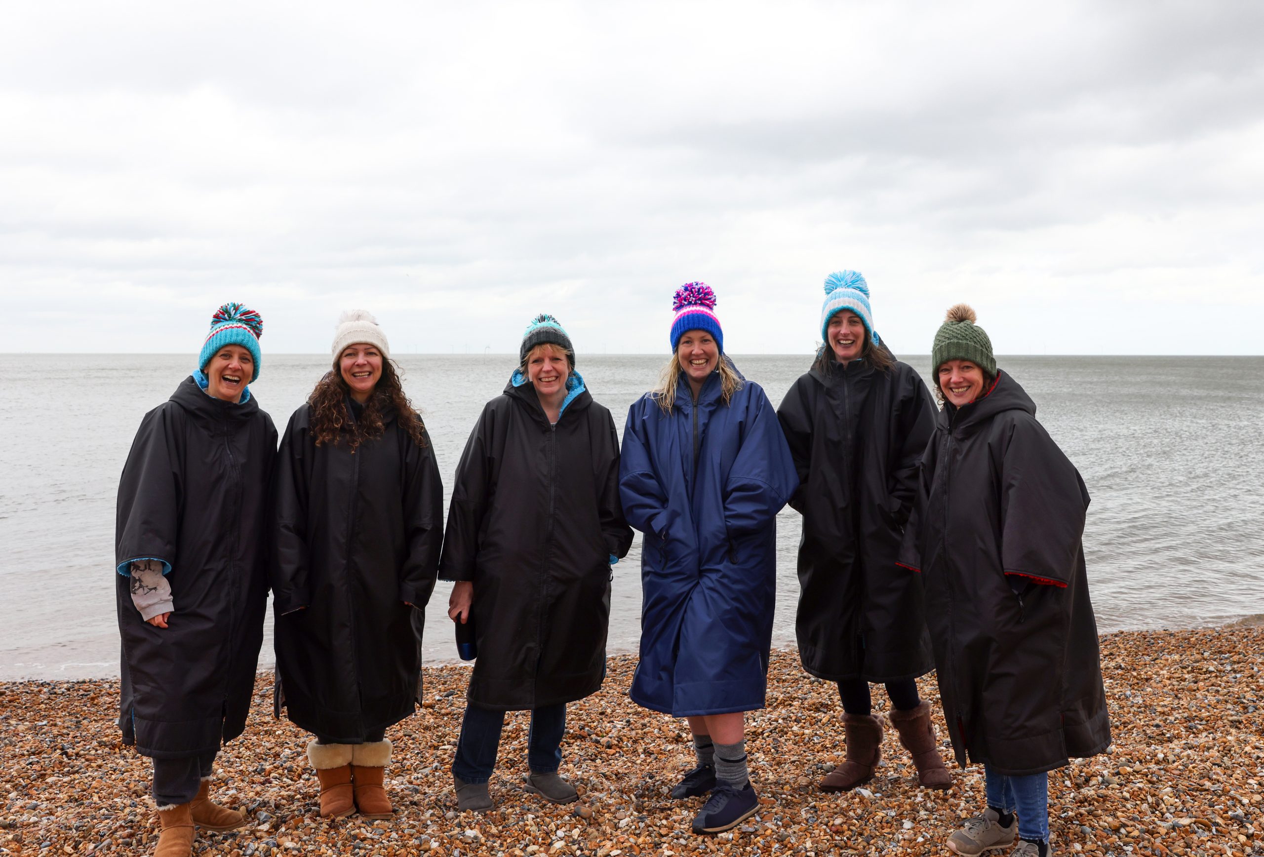 A group of open water swimmers