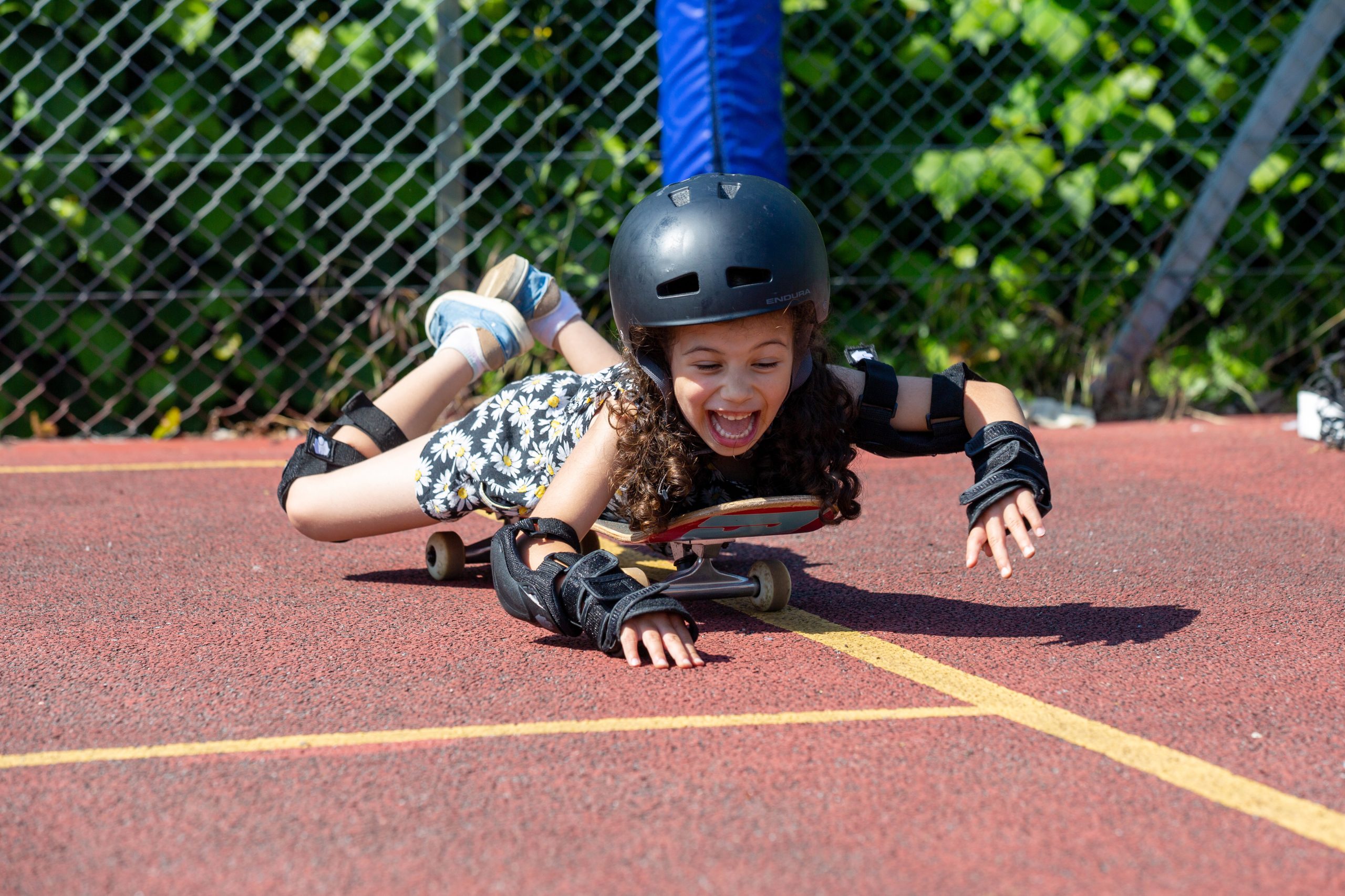 Girl on a skateboard