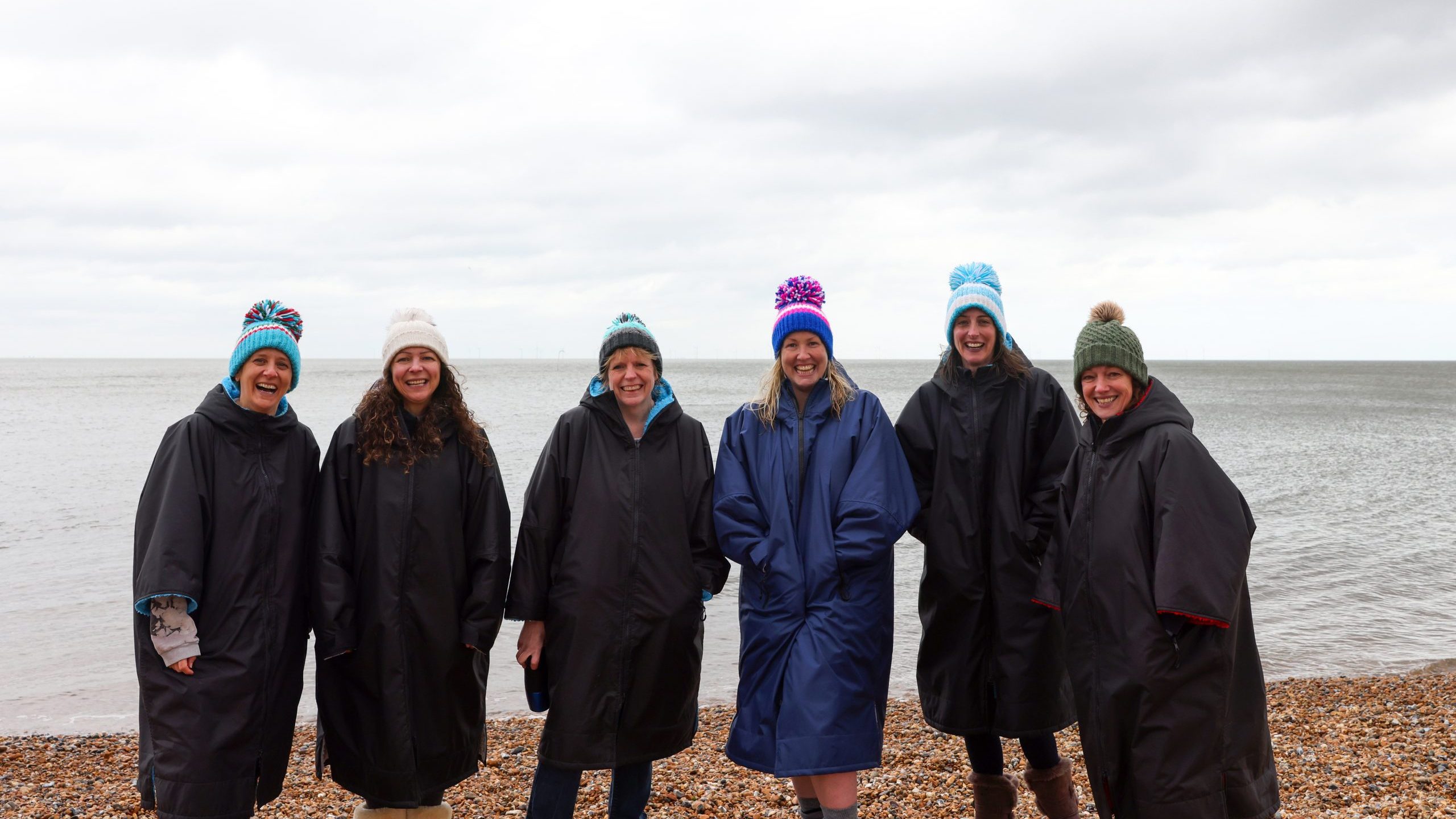 Group of open water swimmers aged 45-65