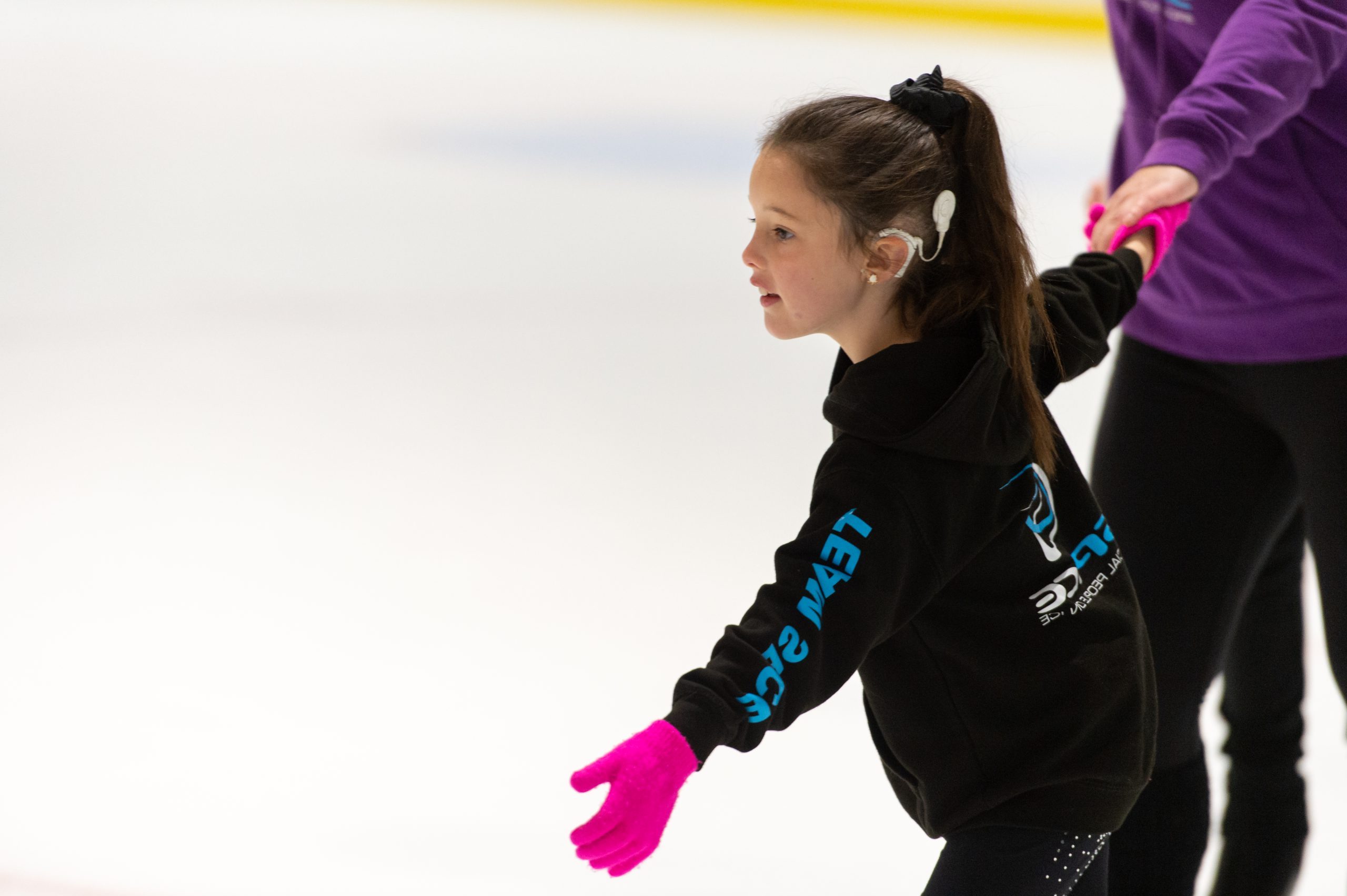 Girl ice skating