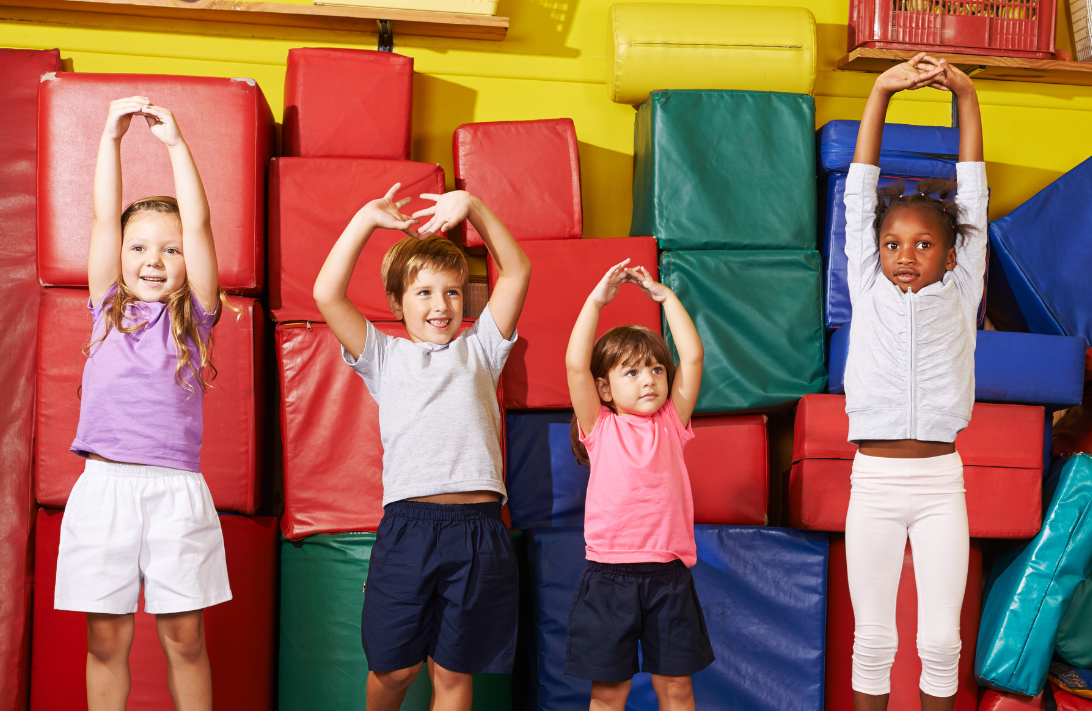 Young children at soft play